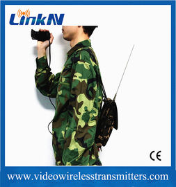 सैन्य सामरिक वीडियो ट्रांसमीटर COFDM H.264 1-2KM NLOS AES256 एन्क्रिप्शन कम विलंब बैटरी संचालित