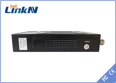 पुलिस वीडियो ट्रांसमीटर COFDM QPSK HDMI और CVBS H.264 बैटरी के साथ कम विलंब AES256 एन्क्रिप्शन