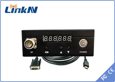 2km COFDM वीडियो ट्रांसमीटर बैटरी संचालित HDMI CVBS AES256 एन्क्रिप्शन 300-2700MHz