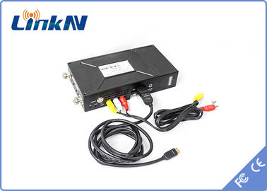 टैक्टिकल मैनपैक वीडियो ट्रांसमीटर COFDM मॉड्यूलेशन H.264 बैटरी चालित HDMI और CVBS AES256 एन्क्रिप्शन टू-वे इंटरकॉम