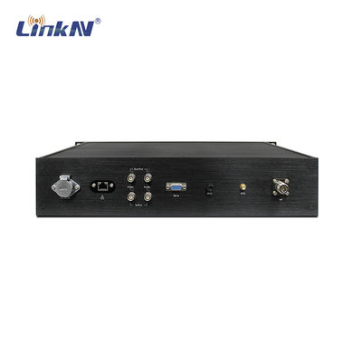 सैन्य पुलिस 20W हाई पावर 2U रैक-माउंट COFDM वीडियो ट्रांसमीटर HDMI / SDI CVBS AES256 300-2700MHz अनुकूलन योग्य