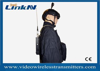 सैन्य COFDM ट्रांसमीटर AES256 QPSK HDMI और CVBS H.264 2-8MHz बैंडविड्थ बैटरी संचालित
