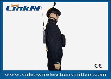 सैन्य COFDM वायरलेस वीडियो सिस्टम AES256 एन्क्रिप्शन HDMI और CVBS H.264 2-8MHz बैंडविड्थ बैटरी संचालित