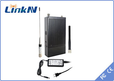 LKAV1605 COFDM वीडियो ट्रांसमीटर QPSK HDMI &amp; CVBS H.264 बैटरी के साथ कम देरी AES256 एन्क्रिप्शन