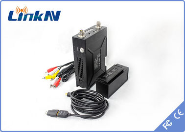 2W सैन्य वीडियो ट्रांसमीटर COFDM QPSK HDMI और CVBS H.264 कम विलंब AES256 एन्क्रिप्शन