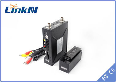 1-3km पुलिस वीडियो ट्रांसमीटर COFDM QPSK HDMI और CVBS H.264 कम विलंब AES256 एन्क्रिप्शन