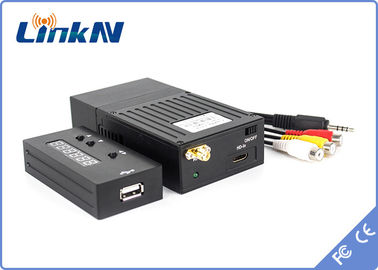 1km पुलिस गुप्त वीडियो ट्रांसमीटर COFDM कम देरी H.264 बैटरी के साथ उच्च सुरक्षा AES256 एन्क्रिप्शन