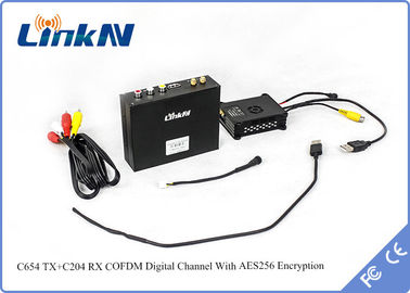 एईएस 256 एन्क्रिप्शन के साथ 20 किमी सीओएफडीएम क्यूपीएसके यूएवी ड्रोन लांग रेंज वीडियो ट्रांसमिशन