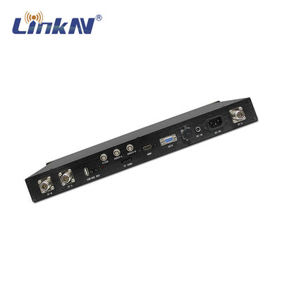 सामरिक सैन्य COFDM रिसीवर 1U रैक माउंट HDMI CVBS SDI AES256 एन्क्रिप्शन दोहरी एंटेना